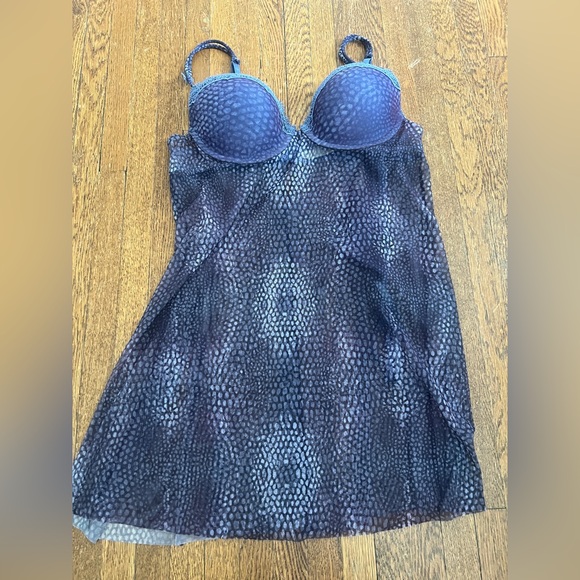 Ambrielle Other - Ambrielle‎ Women's Push Up Babydoll Top Lingerie Blue Size M